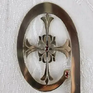 Elegante Bishop Crozier para Cristo Hecho con Metal Crook Bright Shaft Total Bronce Acabado Ya sea Father Day Hop Crozier - Product Image 1