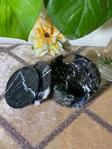 Ethnic Handcrafted Classic Style Carved Wooden <b>Coaster</b> Set Traditional Art Stone <b>Drink</b> Pads <b>for</b> Retailers and Souvenirs - Product Image 4