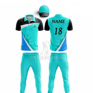 Último diseño de alta calidad recién llegado al por mayor logotipo personalizado impresión poliéster deportes Cricket uniforme - Product Image 1