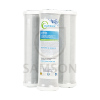 Cartouches de filtre à eau domestique Matrikx CTO à charbon actif 5 microns certifiées NSF pour la réduction du chlorure de chlore et de la chloramine 300
