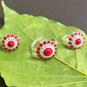 แหวนเงินสตรีสไตล์ฮิปฮอปเรียบสไตล์ฮิปฮอปเคลือบเงินของผู้หญิงของขวัญสุดหวาน - Product Image 1