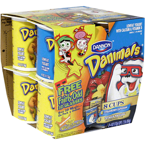 Yogurt Cremoso de Plátano y Fresa, Delicioso de Danimals, Rico en Calcio, Paquete de 6 - Product Image 1