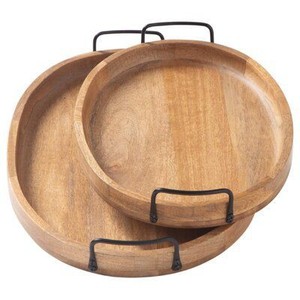 Venta caliente Bandeja de servicio de comida de madera Uso doméstico Uso de hotel Bandeja de servicio de diseño de lujo multifuncional - Product Image 6