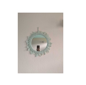 Diseño de hojas hecho a mano en India, mayorista, exportador, diseñador, macramé, espejo decorativo de pared hecho a mano para decoración del hogar - Product Image 6