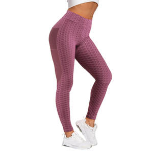 Venta caliente mujeres sin costuras levantamiento de glúteos Sexy Fitness entrenamiento Leggings malla transpirable secado rápido apretado deportes Yoga Pantalones - Product Image 6
