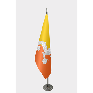 "Official Bhutan Indoor <b>Flag</b>-Digital Printing Aluminum <b>Pole</b> Pennant 3x5ft Cotton Nylon Plastic Polyester Silk Insurance End - Product Image 1