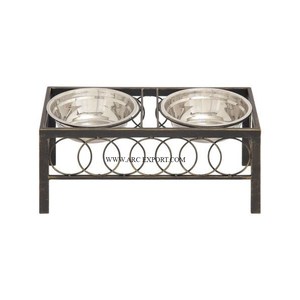 Support de bol pour animaux de compagnie en métal fait à la main, pour chat et chien, avec mangeoire pour protéger le cou, support de bol pour animaux de compagnie, table à manger pour animaux de compagnie, bol pour chien, accessoires d'alimentation - Product Image 2