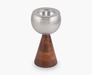 Brûleur d'encens Bakhoor en bois de luxe et en métal martelé avec gobelet amovible et brûleur d'Oud arabe pour une utilisation au Moyen-Orient et pendant le Ramadan - Product Image 2