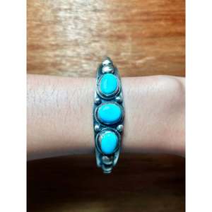 Bobby Johnson Kingman Fashion <b>Cuff</b> <b>Bracelet</b> Turquoise & Sterling <b>Silver</b> for Women - Product Image 5