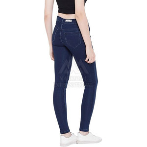 Jeans personnalisés de haute qualité pour femmes pour l'été nouveau Design couleur unie respirant et confortable tissu en coton devant plat - Product Image 4