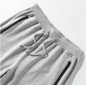 Nuevos pantalones de chándal informales de punto largos y finos de algodón de talla grande para hombre de verano con un patrón recto transpirable de cintura media - Product Image 2
