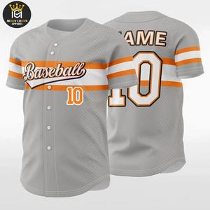 เสื้อเบสบอลผ้าโพลีเอสเตอร์สำหรับผู้ชายเครื่องแบบกีฬาสั่งทำใหม่บริการ OEM ตามสั่งพร้อมตัวเลือกขนาดพิเศษ - Product Image 1