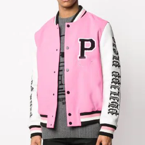 Veste universitaire en laine OEM avec manches en cuir conception personnalisée collège veste de baseball vente en gros d'usine - Product Image 4