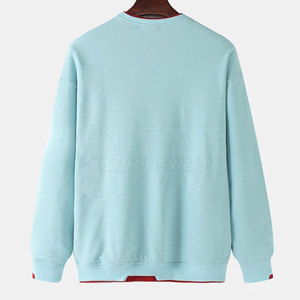 Sweat-shirt décontracté pour homme en coton mélangé avec un design minimaliste uni, parfait pour les tenues quotidiennes modernes. - Product Image 2