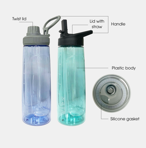 Bouteille en plastique sans BPA de style moderne de 800ml, pratique pour la salle de sport et l'utilisation quotidienne - Product Image 1