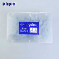 Clips de câblage réglables Ingelec 8 mm – Vente en gros, logo personnalisé, accessoires électriques en plastique blanc, clip de contrôle en plastique