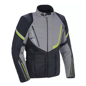 Men's Premium Black <b>Grey</b> Winter Plus Size Motorbike Textile <b>Jacket</b> CE Certified Armoured Protection <b>Waterproof</b> Windproof - Product Image 1