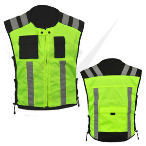 Chaleco de Seguridad Reflectante de Alta Visibilidad para Motociclistas, Transpirable, Estampado, 100% Algodón, Chaqueta de Trabajo para Motociclistas - Product Image 1