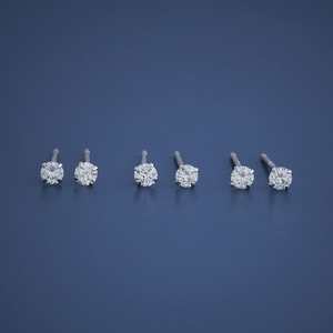 92.5 <b>Silver</b> <b>Stud</b> <b>Earrings</b> Diamond Zircon Pearl Rose Gold Bezel Setting Trendy for Engagement Wedding Party Gift Model 164502 - Product Image 1