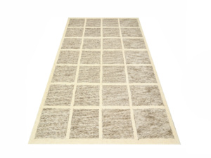Alfombra Moderna Geométrica Hecha a Mano, Rectangular, de Lana, Antideslizante, con Base Extra Gruesa y Afelpada, para Sala de Estar y Uso Doméstico - Product Image 1