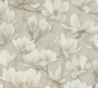 Rouleaux de papier peint floral en vinyle non tissé de fabrication allemande, beige crème blanc, design moderne, très résistant à l'eau, résistant à la lumière, hôtel