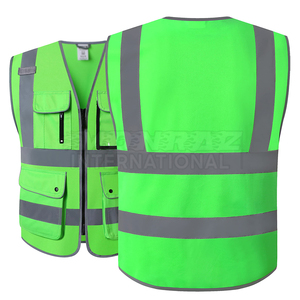 Gilet de sécurité haute visibilité respirant imperméable à séchage rapide polyester/nylon vêtements de travail avec caractéristiques réfléchissantes - Product Image 2