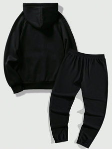 Survêtements à fermeture éclair en strass pour hommes de haute qualité élégant motif solide à capuche prix de gros Logo personnalisé pour la saison d'hiver - Product Image 3