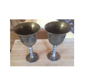 Copa de vino de acero inoxidable hecha a mano, logo personalizado, sin tallo copa de vino, recubrimiento de plata de acero inoxidable, bajo precio - Product Image 2