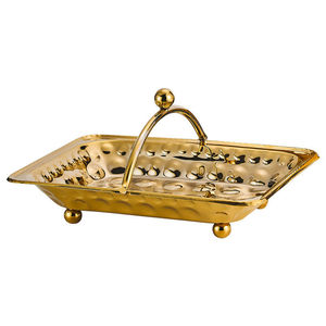 Increíble Plato de Servir de Latón, Forma Personalizada, Dorado, para Frutas, Ensaladas, Aperitivos, para el Hogar, Bodas, Hoteles, Uso en Mesa - Product Image 1