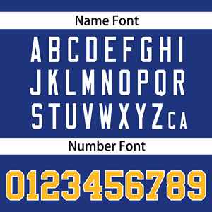 Maillot de hockey personnalisé, vêtements d'équipe, bleu marine, orange, blanc, rayé, col en V, numéros et lettres cousus, logo, design, tailles adultes et jeunes - Product Image 3