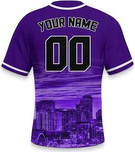 Prix de gros d'usine Meilleures ventes Maillot de baseball américain pour homme Maillot de baseball personnalisé par sublimation Nom de l'équipe - Product Image 5