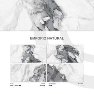 กระเบื้องปูพื้นห้องน้ำสไตล์ไม้พอร์ซเลนมันวาวขนาด600x1200มม. สำหรับใช้ในบ้าน - Product Image 5