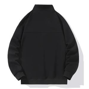 large size <b>Sweatshirt</b> <b>Men</b> <b>Half</b> Turtleneck <b>Zip</b>-up Long Sleeve Pullover Male Loose Fit Spring Autumn Large Plus - Product Image 3