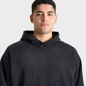 เสื้อมีฮู้ดปักลายด้านหน้ามีฮู้ดทรงถุงโอเวอร์ไซส์ดีไซน์แบบศิลปะด้านหลังไม่เหมือนใคร - Product Image 4