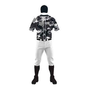 Uniformes de Béisbol Personalizados de Buena Calidad y Diseño, Uniformes de Béisbol y Sóftbol Sublimados para Jóvenes con Botones, para Venta en Línea - Product Image 2