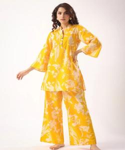 Ensemble haut et bas élégant de style arabe, robe Maria de loisirs en lin de soie russe traditionnelle pour femmes, vente en gros - Product Image 1