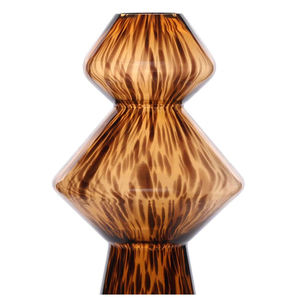 Vase en verre à imprimé léopard de qualité supérieure, vase décoratif moderne pour table et salon - Product Image 2