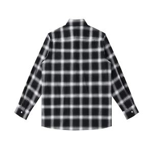 Chemise-veste en flanelle 100 % coton pour homme, style décontracté à carreaux, avec boutons-pression, étiquettes personnalisées pour emballage de marque, collection automne, réduction pour achat en gros - Product Image 4