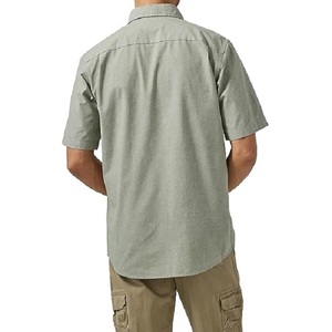 Chemise Homme Manches Courtes Décontractée Coupe Régulière Style Safari Chemise Homme Couleur Unie Avec Col Rabattu Et Poches Du Bangladesh - Product Image 5