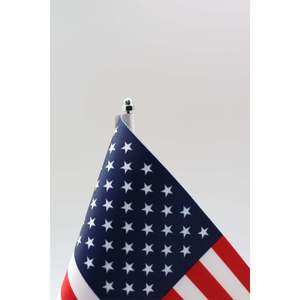 Drapeau américain imprimé numériquement pour le bureau, en tissu, avec mât en aluminium - Product Image 4