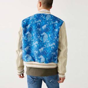 Veste d'hiver pour homme en laine patchwork pour étudiant baseball letterman - Product Image 3