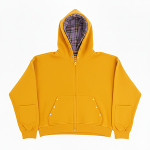 Custom Acid Wash Heavyweight Fleece Oversized Mens <b>Streetwear</b> Winter Hoodie Embroidery Logo Vintage Distressed Zip Private Label - Product Image 5