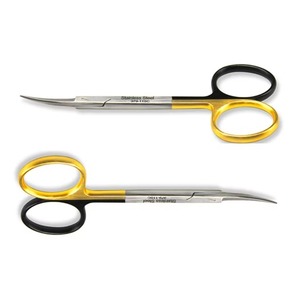 Tijeras Quirúrgicas de Acero Inoxidable con Mangos Negros y Dorados para Cirugía General, Instrumento Manual con Certificación CE - Product Image 6