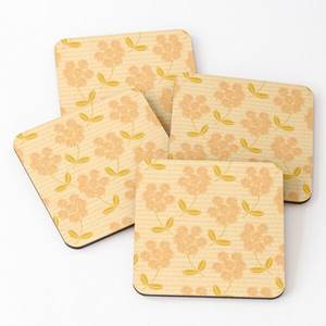 706 Mango Wood/Acacia Wood Over Printed Tea Serving Coasters 4 Pieces Set Kitchen Accessories Coasters Resin - Product Image 4