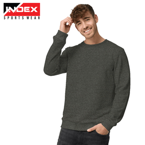 Sudaderas informales de manga larga con cuello redondo para hombre, sudadera de algodón con logotipo personalizado - Product Image 4