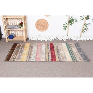 พรมตุรกีโบราณแบบทันสมัยสีเบจลายทางคลาสสิกพื้นที่ขนาดใหญ่2.9x5.6ft ผ้าขนสัตว์ด้านหลังเป็นรูปสี่เหลี่ยมผืนผ้าสำหรับพรมห้องโถงห้อง - Product Image 1