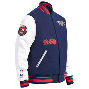 Vente en gros de veste universitaire de haute qualité pour hommes, manches en cuir brodé en chenille, veste universitaire Letterman de baseball personnalisée - Product Image 3