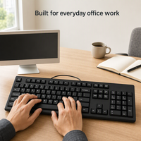 Nouveau clavier filaire USB K1800 à 104 touches, vente directe d'usine, clavier multilingue russe, arabe, espagnol, français, anglais