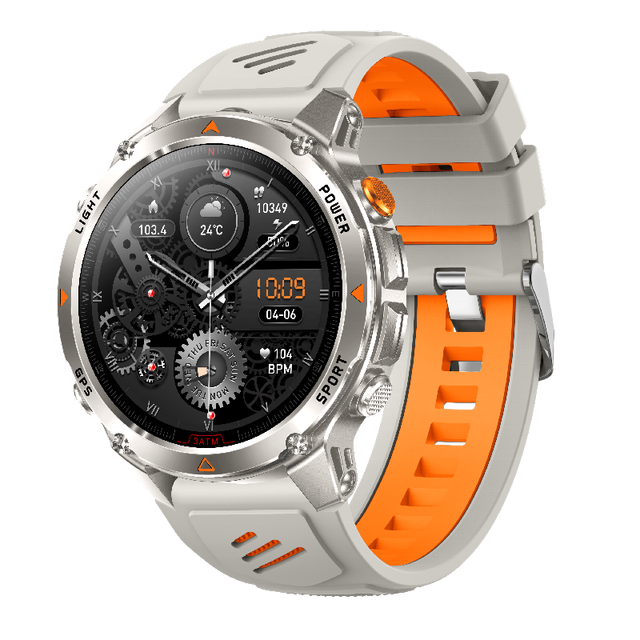 HT37 GPS Smart Watch 2.01" AMOLED Screen BT Call Heart Rate Monitor IP68 Rubber Band Unisex