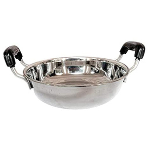 Solid Design Hammered Party & Kitchen Ware Use High Quality Tabletop Best Size Stainless Steel Kadhai Custom Logo in Wholesale - Product Image 1